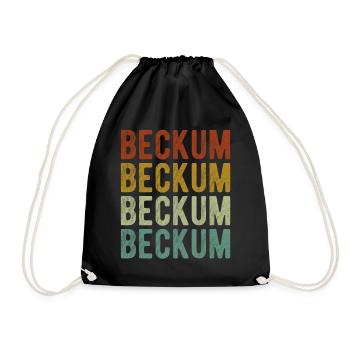 Beckum City Retro Vintage - Drawstring Bag - black - Front