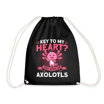 Axolotl Axolotl Besitzer Axolotl Amphibie Geschenk - Turnbeutel - Schwarz - Vorne