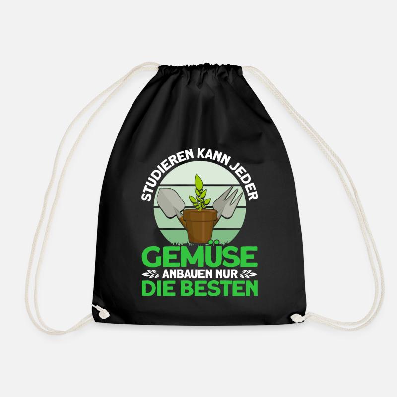 Gemüse Anbauen Die Besten Gärtner Geschenk - Turnbeutel - Schwarz