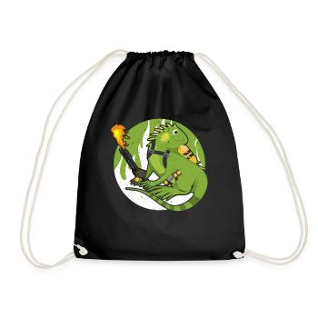 Flamethrower Lover Flamethrower Hot Fire Dr - Drawstring Bag - black - Front