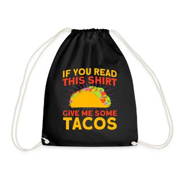 Taco Tacos Mexicain Fast Food Cadeau - Sac de sport léger - noir - Devant