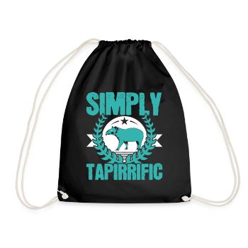 Einfach tapirhaft Wildtier Tierpfleger Tapir - Turnbeutel - Schwarz - Vorne