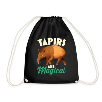 Tapire sind magisch Wildtier Tierpfleger - Turnbeutel - Schwarz - Vorne