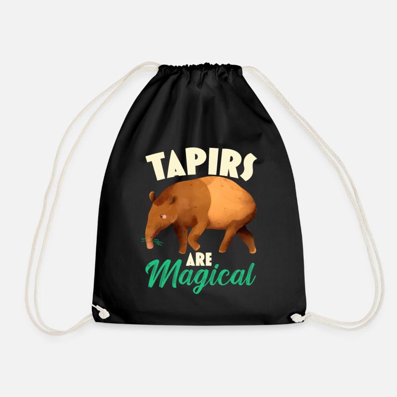 Tapire sind magisch Wildtier Tierpfleger - Turnbeutel - Schwarz