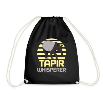 Tapirflüsterer Tier Zookeeper Tapirrific - Turnbeutel - Schwarz - Vorne