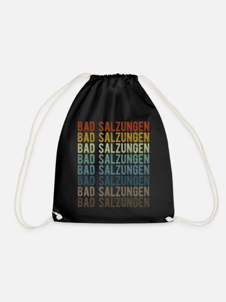 Bad Salzungen Stadt Retro Vintage - Turnbeutel - Schwarz