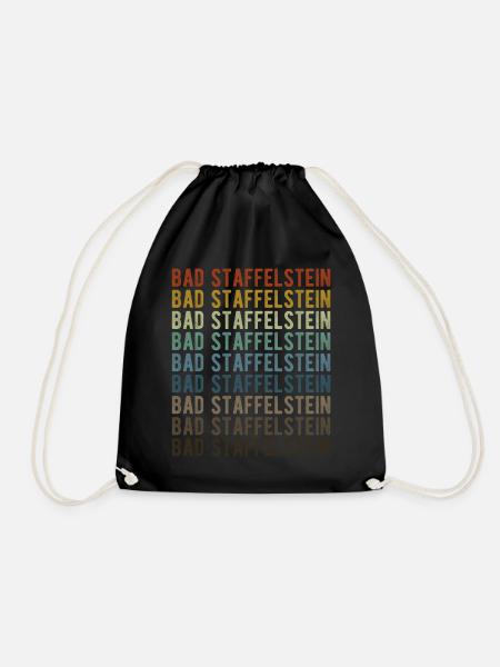 Bad Staffelstein Stadt Retro Vintage - Turnbeutel - Schwarz