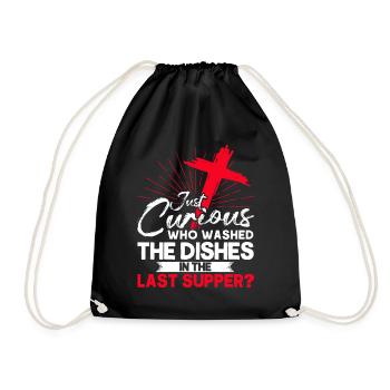 Jesus Bible Christian Religious Church Gift - Drawstring Bag - black - Front