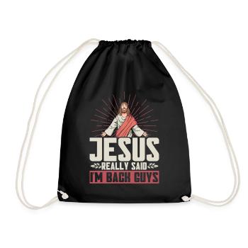 Jesus Bible Christian Religious Church Gift - Drawstring Bag - black - Front
