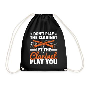 Do not play the clarinet, but the Clarinet - Drawstring Bag - black - Front