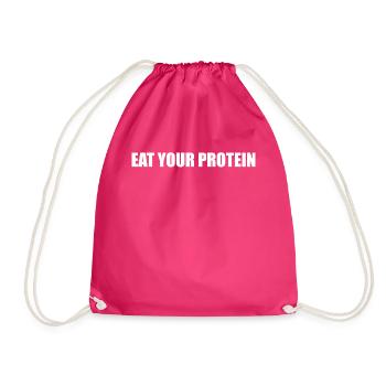 Mangez votre entraînement de poids protéiné - Sac de sport léger - fuchsia - Devant