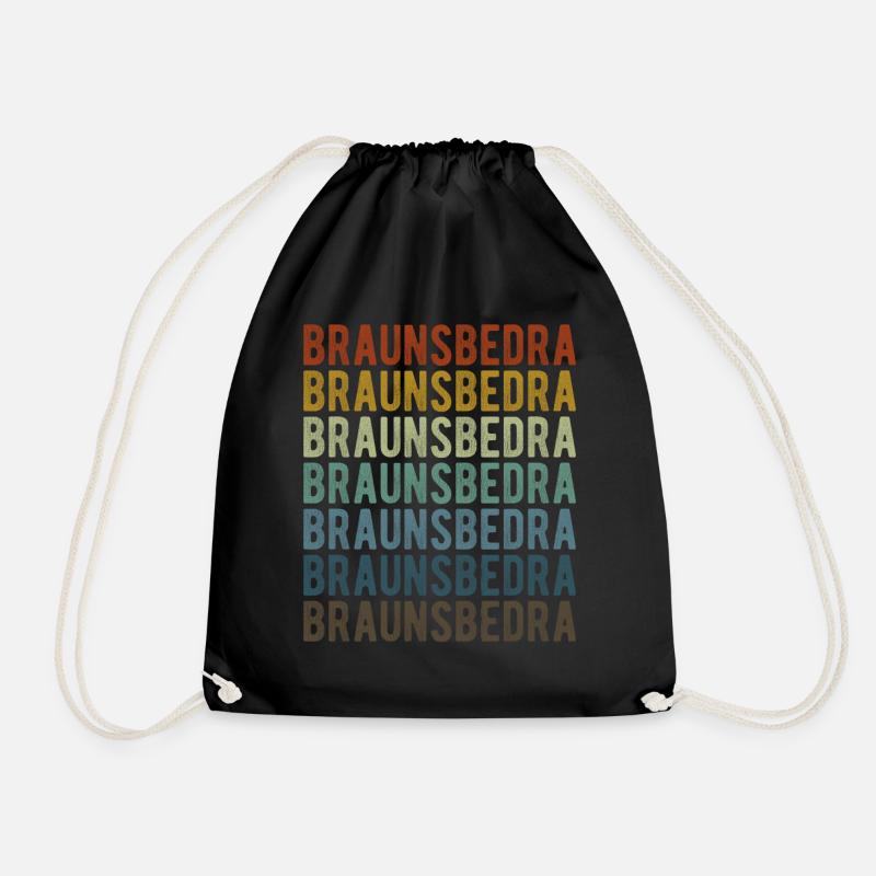 Braunsbedra Stadt Retro Vintage - Turnbeutel - Schwarz