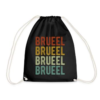 Brueel Stadt Retro Vintage - Turnbeutel - Schwarz - Vorne