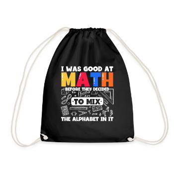 Math Mathematics Science Math Gift - Drawstring Bag - black - Front