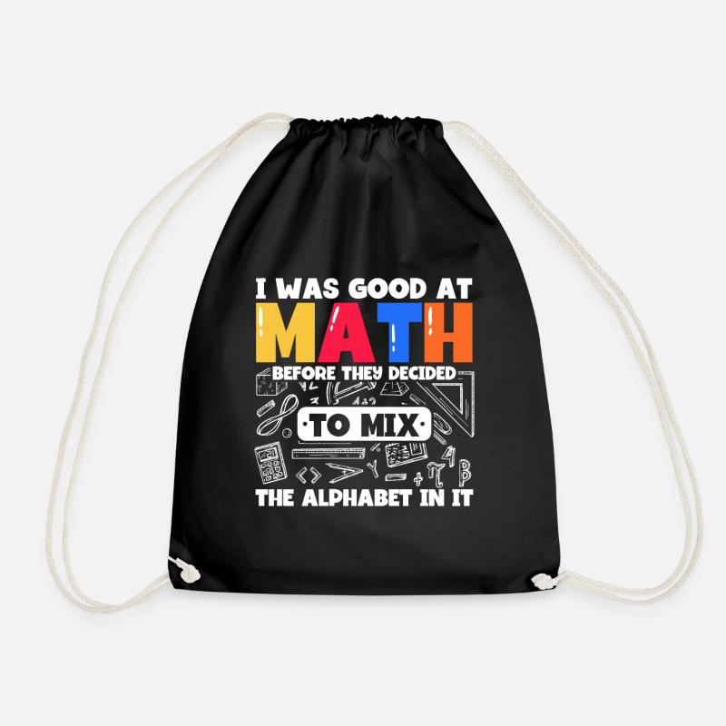 Math Mathematics Science Math Gift - Drawstring Bag - black