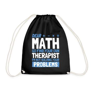 Math Mathematics Science Math Gift - Drawstring Bag - black - Front