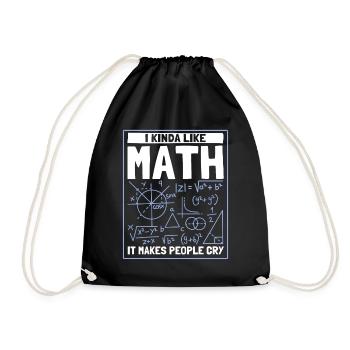 Math Mathematics Science Math Gift - Drawstring Bag - black - Front