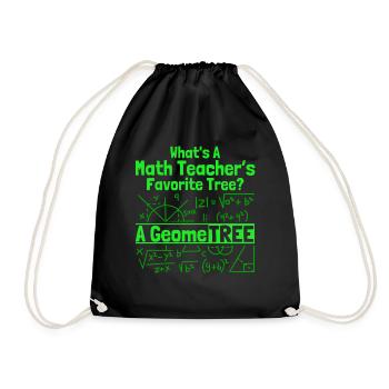 Math Mathematics Science Math Gift - Drawstring Bag - black - Front