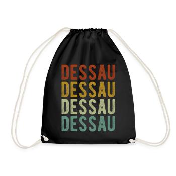 Dessau Stadt Retro Vintage - Turnbeutel - Schwarz - Vorne