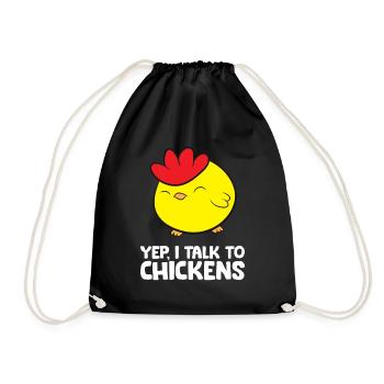 Drôle d’amoureux du poulet Jepp, je parle à - Sac de sport léger - noir - Devant
