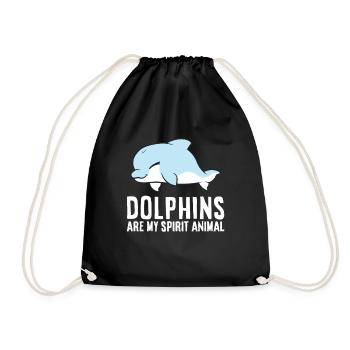 Les dauphins sont mon âme d’amoureux des grands dauphins - Sac de sport léger - noir - Devant