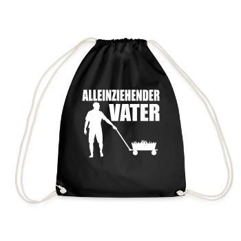 Alleinziehender Vater Vatertag Vatertagsgeschenk - Turnbeutel - Schwarz - Vorne
