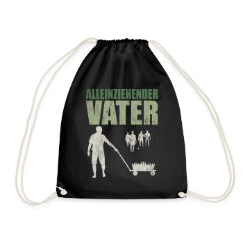 Alleinziehender Vater Vatertag Vatertagsgeschenk - Turnbeutel - Schwarz - Vorne