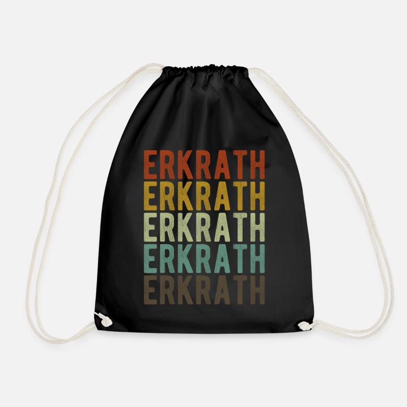Erkrath Stadt Retro Vintage - Turnbeutel - Schwarz
