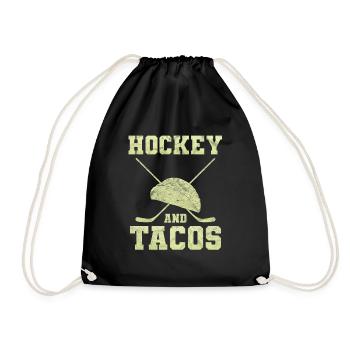 Hockey And Tacos - Turnbeutel - Schwarz - Vorne