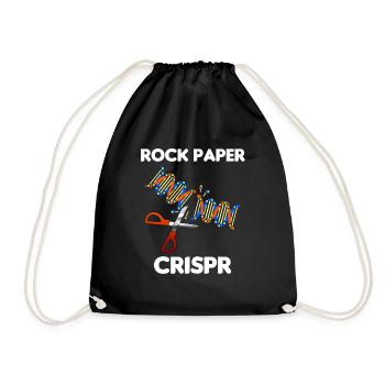Rock Paper Crispr Gentechniker Biologie - Turnbeutel - Schwarz - Vorne