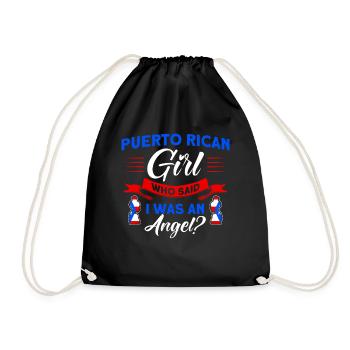Cadeau du drapeau portoricain portoricain - Sac de sport léger - noir - Devant