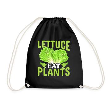Laitue Manger Plantes Salade Nourriture Végétarien Végétalien - Sac de sport léger - noir - Devant