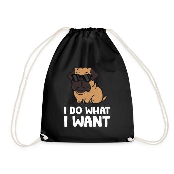 Ich mache was ich will Lustiger Mastiff Hund - Turnbeutel - Schwarz - Vorne