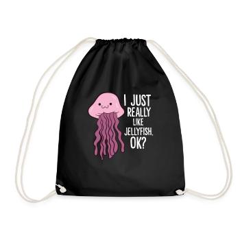 J’aime beaucoup les méduses, d’accord? Drôle - Sac de sport léger - noir - Devant