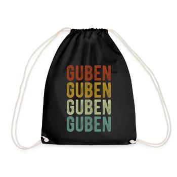 Guben Stadt Retro Vintage - Turnbeutel - Schwarz - Vorne