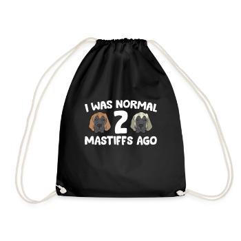 Ich war normal vor 2 Mastiffs Cane Corso Mastiff - Turnbeutel - Schwarz - Vorne