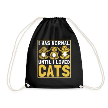 Cats Cat Owner Pet Animals Gift - Drawstring Bag - black - Front