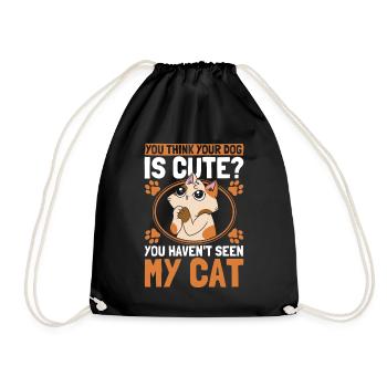 Cats Cat Owner Pet Animals Gift - Drawstring Bag - black - Front