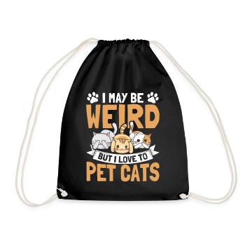 Cats Cat Owner Pet Animals Gift - Drawstring Bag - black - Front