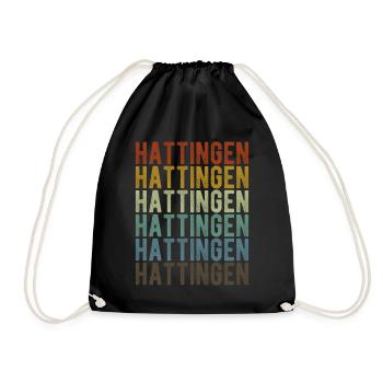 Hattingen Stadt Retro Vintage - Turnbeutel - Schwarz - Vorne