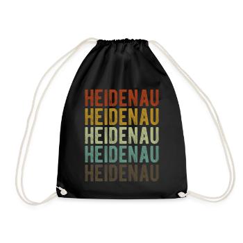 Heidenau Stadt Retro Vintage - Turnbeutel - Schwarz - Vorne