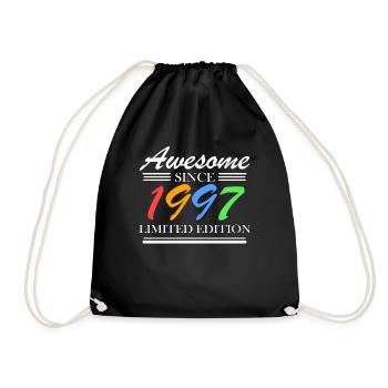 1997 - Jahrgang 1997 - Fantastisch seit 1997 - Turnbeutel - Schwarz - Vorne