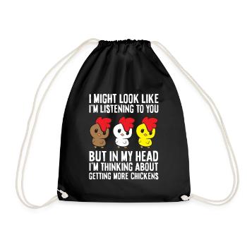 Éleveurs de poulet Je pense obtenir plus de poulets - Sac de sport léger - noir - Devant