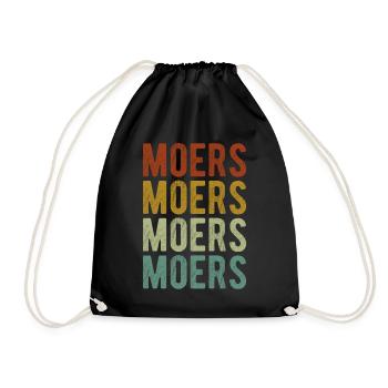 Moers Stadt Retro Vintage - Turnbeutel - Schwarz - Vorne