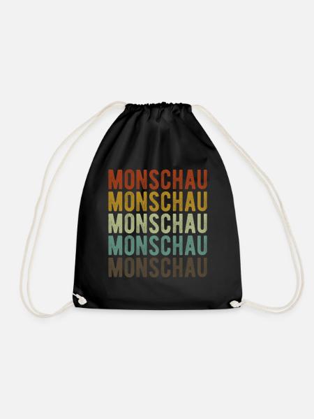Monschau Stadt Retro Vintage - Turnbeutel - Schwarz