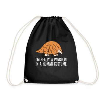 Je suis vraiment un pangolin dans un amour de costume humain - Sac de sport léger - noir - Devant