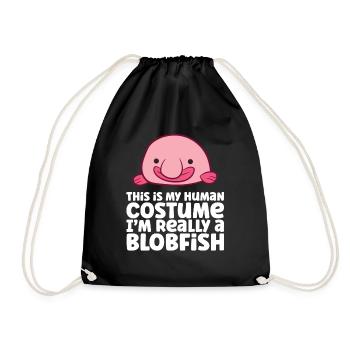 C’est mon costume humain, je suis vraiment un blobfish - Sac de sport léger - noir - Devant