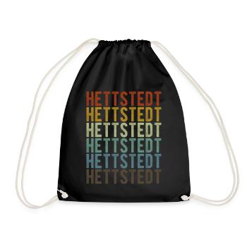 Hettstedt Stadt Retro Vintage - Turnbeutel - Schwarz - Vorne