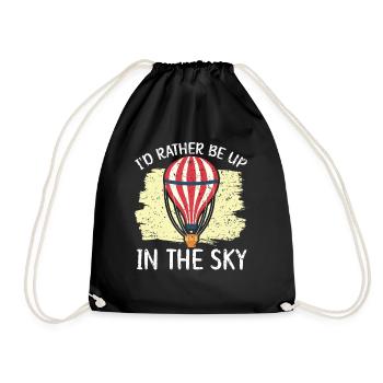 Je préfère être montgolfière douce dans le ciel - Sac de sport léger - noir - Devant