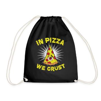 In Pizza Wir Kruste Pizza Liebhaber Italienisch Le - Turnbeutel - Schwarz - Vorne